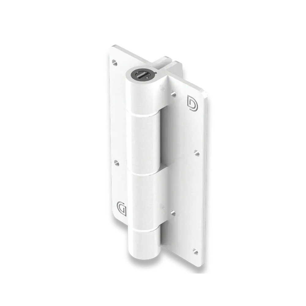 WHITE ALUMINIUM SPRING HINGE (pair)
