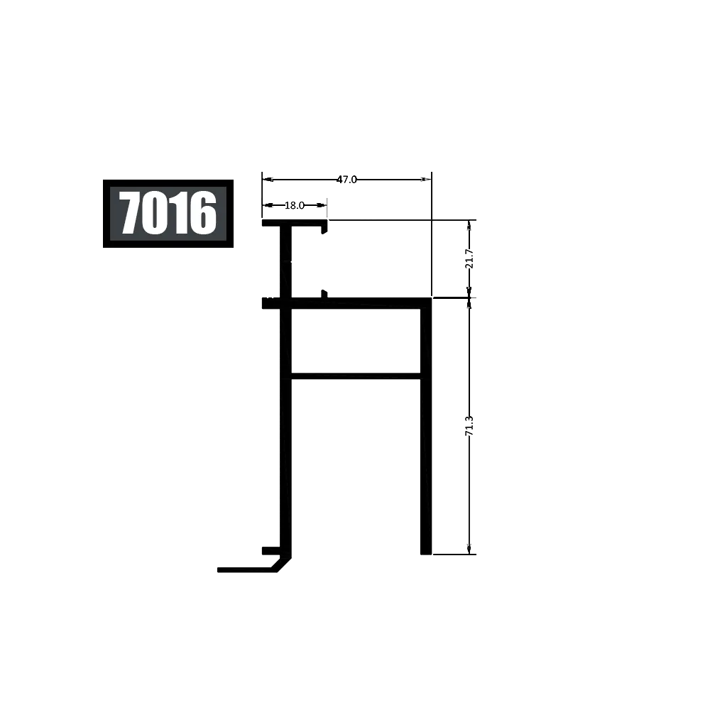 [7016/RPOPG7024] HIGH SLIDING GATE GUIDE RAL 7016