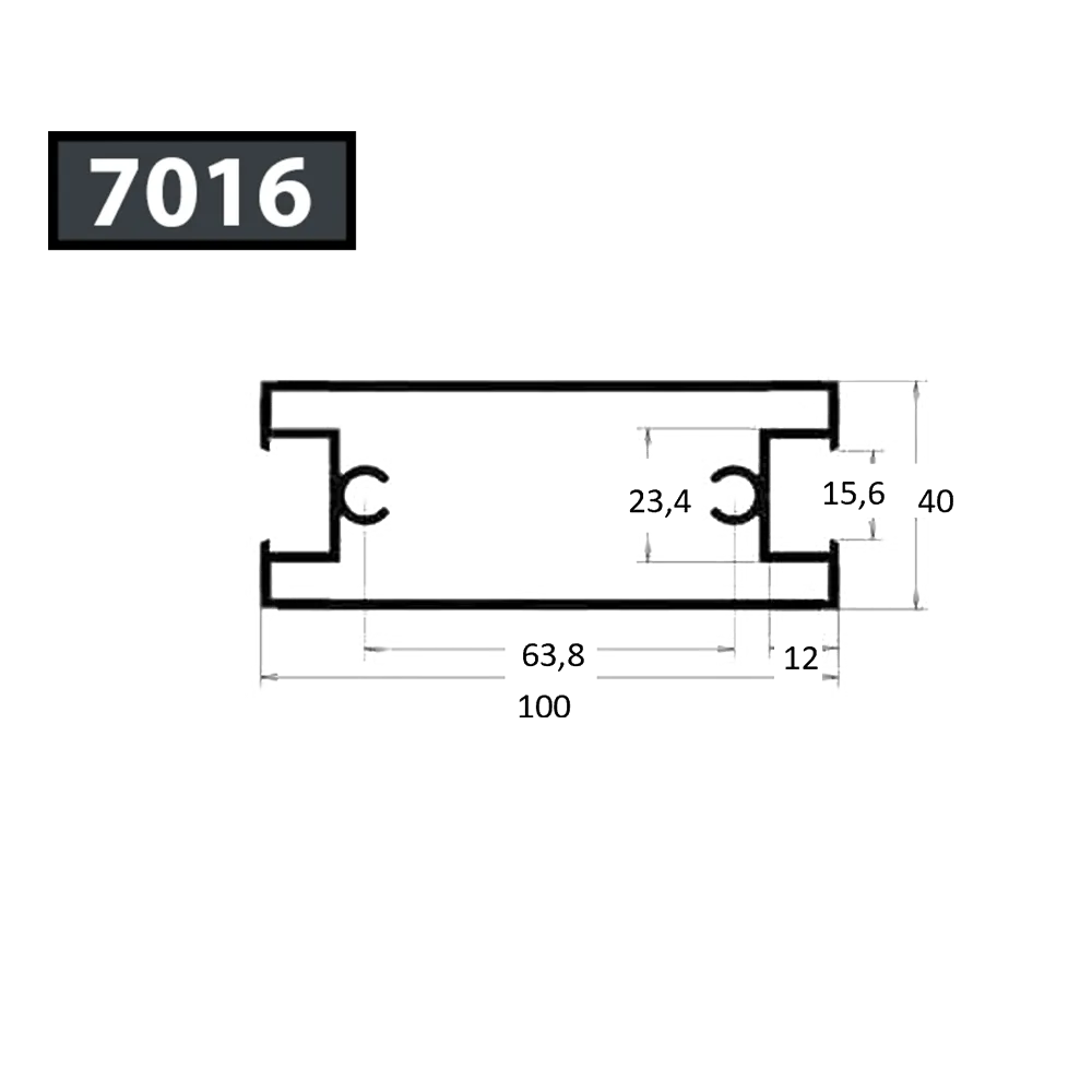 [7016/RPOPG7050] TRAVERSE INTERMEDIAIRE 6.4M - RAL 7016