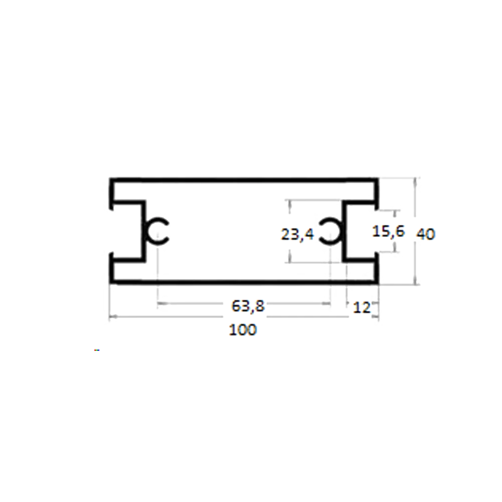 [RPOPG7050/6.4M] TRAVERSE INTERMEDIAIRE RAL 9010 6.4M