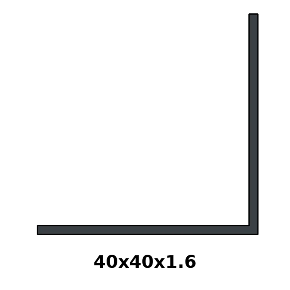 [7016/CORN40X40] CORNIERE 40 X 40 RAL7016