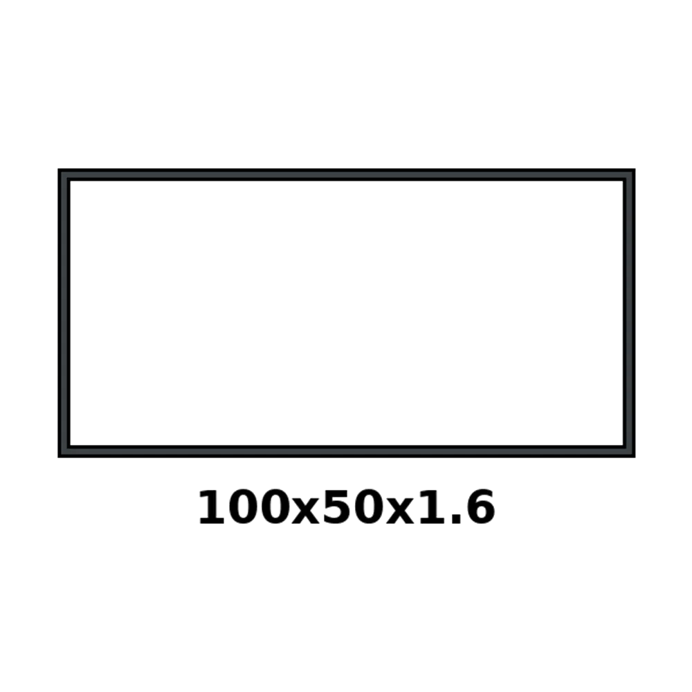 [7016/TUBE50*100] TUBO 50*100 RAL 7016