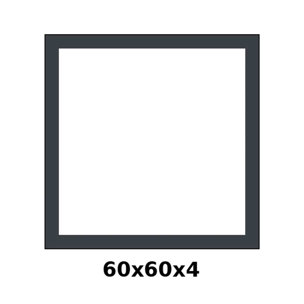 [7016/TUBE60*60] TUBO 60 X 60-EP 4MM - LG 6700 - RAL 7016