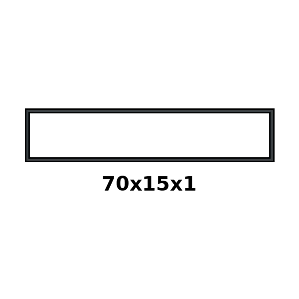 [7016/TUBE70*15] TUBE 70X15 (2-3/4″ × 5/8″ × 1/32″) - RAL 7016