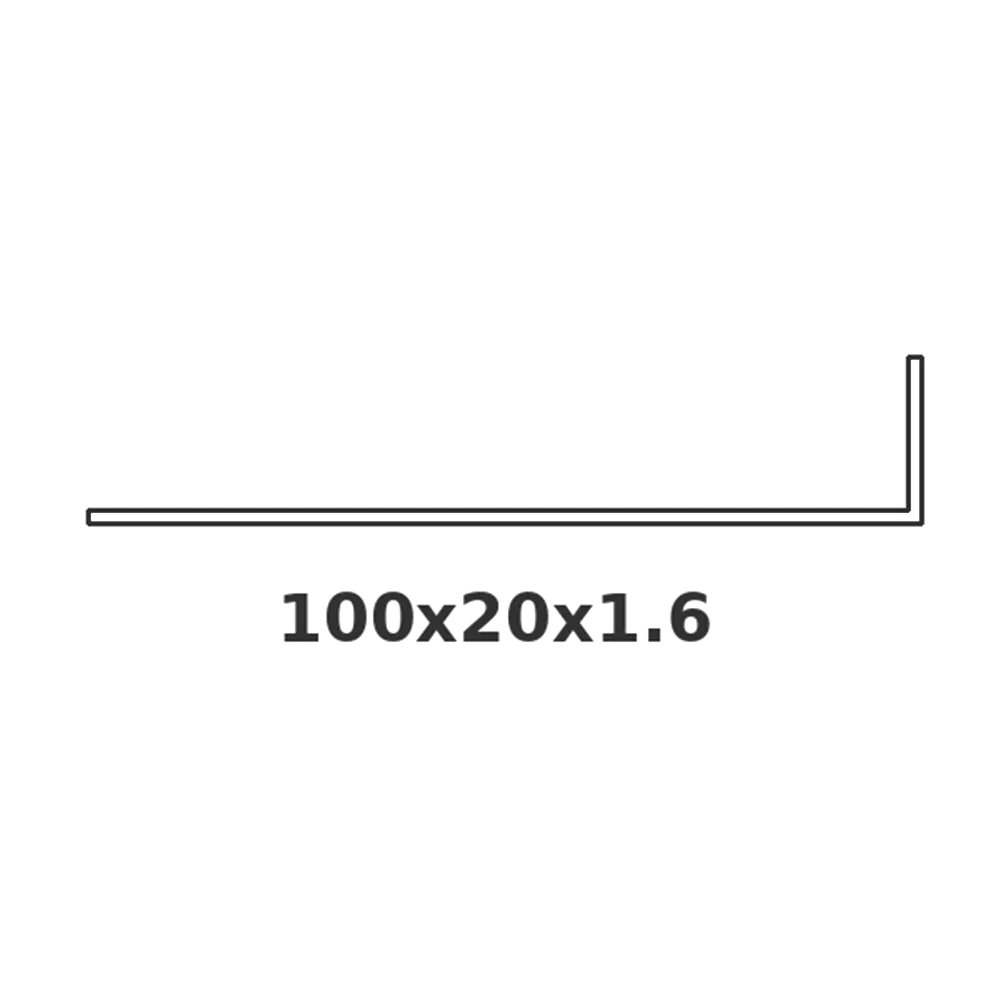 [CORNIERE100X20] ANGLE PROTECTOR 100 X 20 X 1.5MM (4″ × 3/4″ × 1/16″)