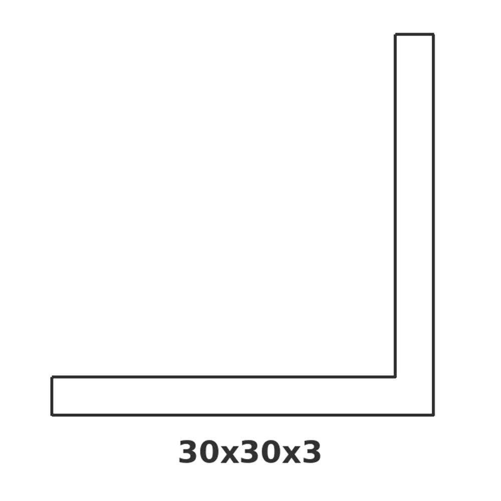 [CORNIERE30X30/3] CORNIERE 30 X 30 X 3MM - 6.7ML