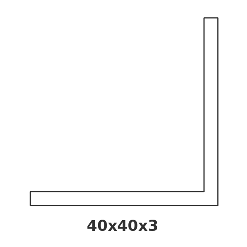[CORNIERE40*40/3] ANGLE 40 X 40 X 3MM (1-9/16″ × 1-9/16″ × 1/8″)