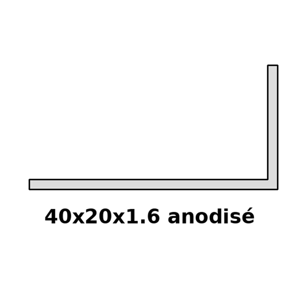 [CORNIERE40X20AN] ANGLE 40 X 20 (1-9/16″ × 3/4″) ANODIZED