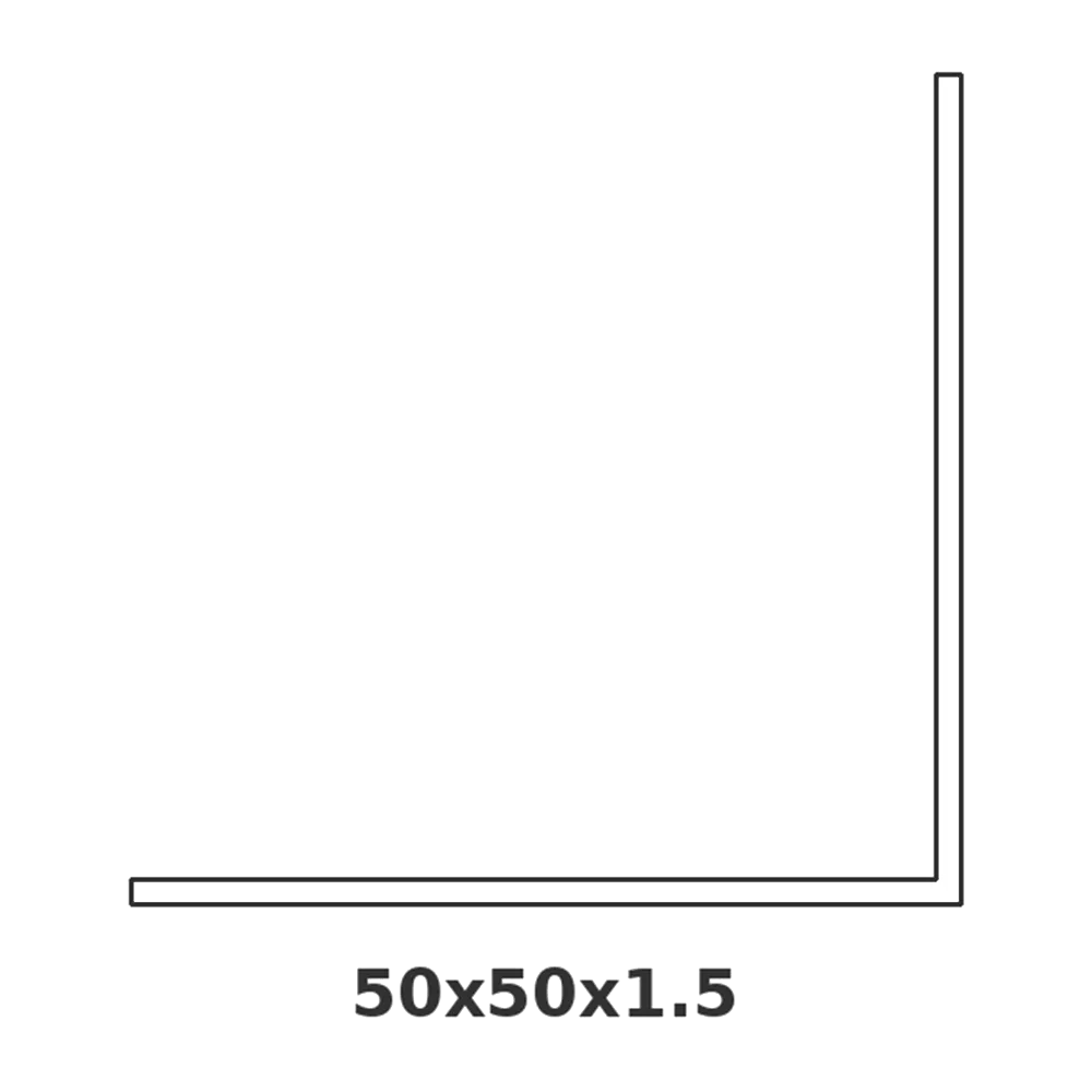 CORNIERE 50 X 50 x 1.5MM