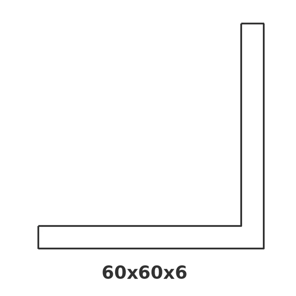 [CORNIERE60X60] ANGLE 60 X 60 X 6MM (2-3/8″ × 2-3/8″ × 1/4″) - 6.7ML