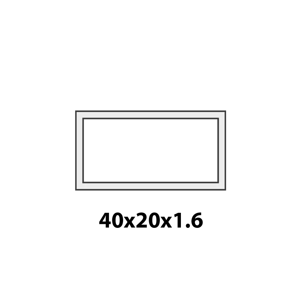 [TUBE40X20] TUBE 40 x 20 x 1.6MM (1-9/16″ × 3/4″ × 1/16″) - 6ML