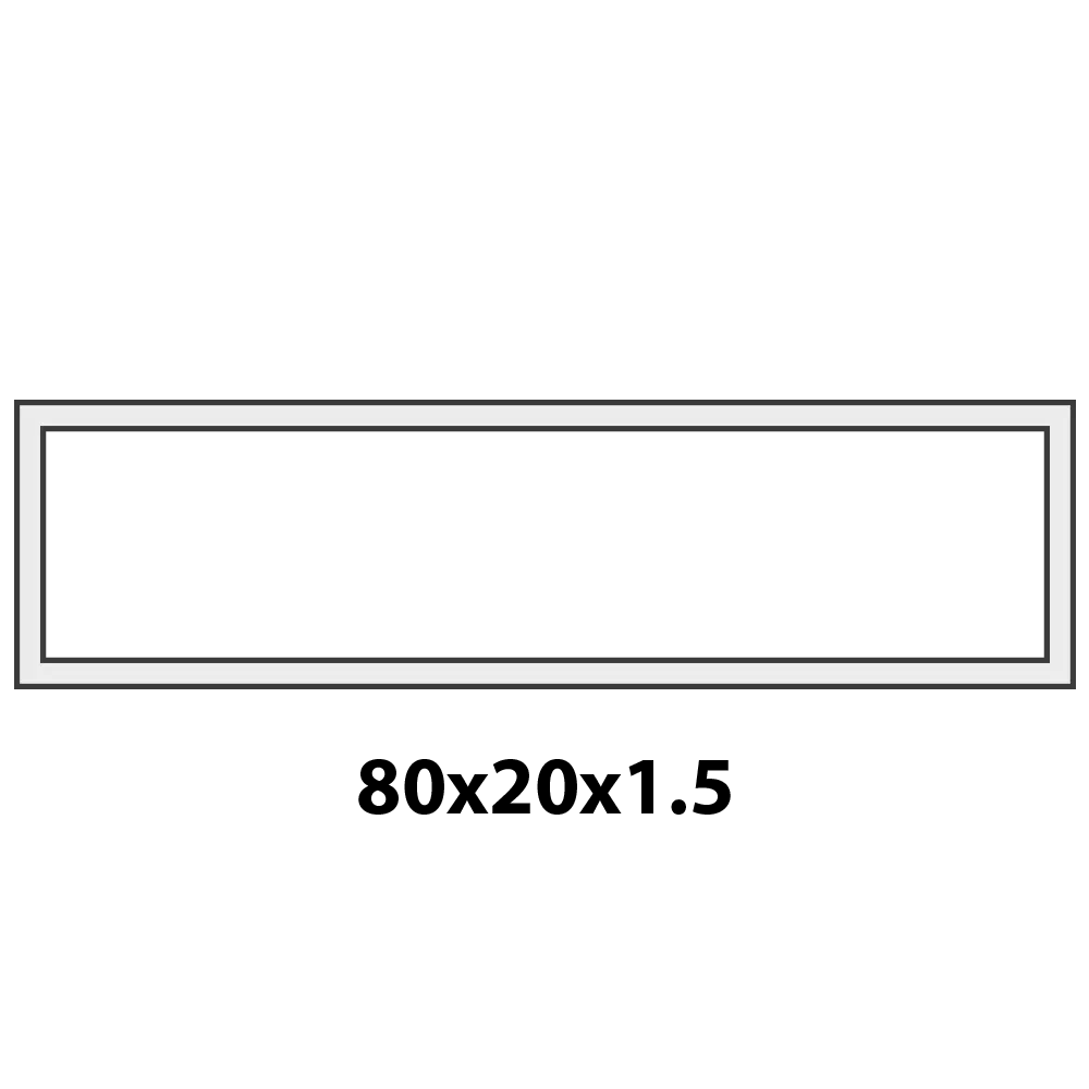 [TUBE80X20] TUBE 80 x 20 x 1.5MM (3-1/8″ × 3/4″ × 1/16″) - 5.8ML