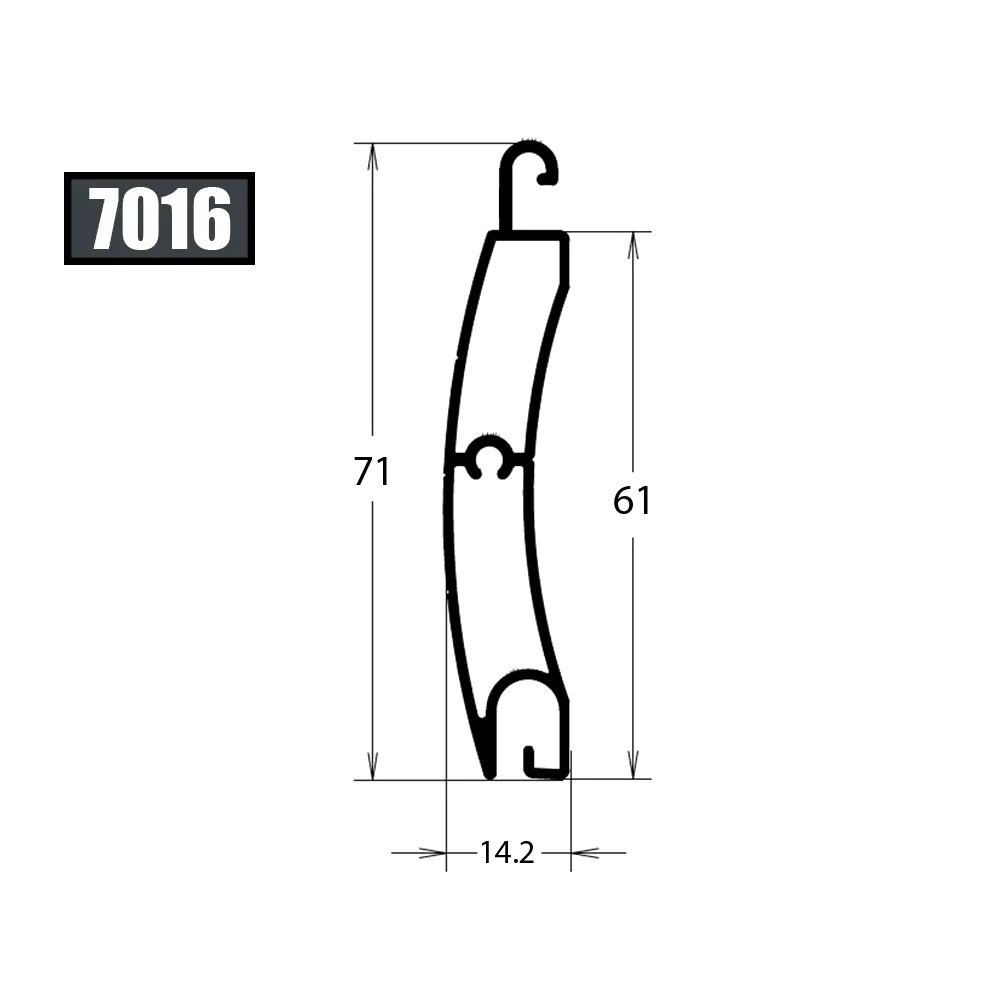 [7016/ALP61-6.7] SOLID BLADE 61mm 6.4 ML - RAL 7016