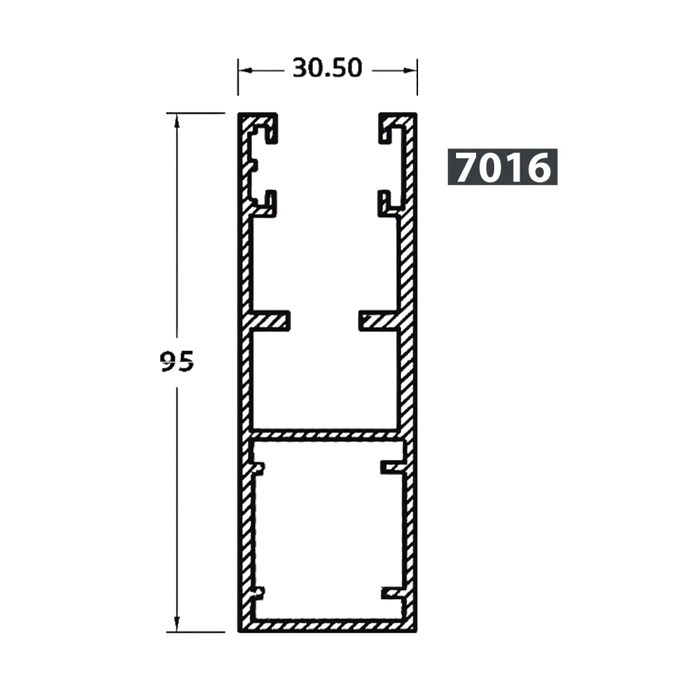 [7016/ACOULANTI] SLIDE 95 TIRÓN ANTI-DESGARRO 70-5.8 - RAL 7016