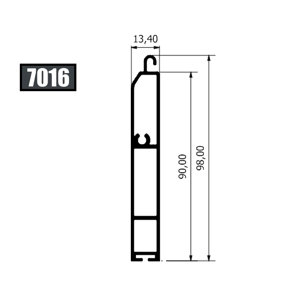 [7016/ALFANTI] ANTI-PULL-OUT END BLADE 6.4ML - RAL 7016