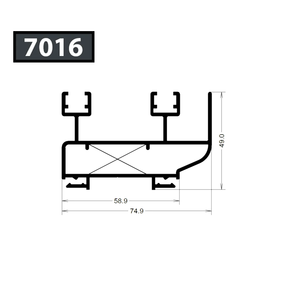 [7016/RCPC6002] FRAME 2 RAILS CLIP JOINT COVER