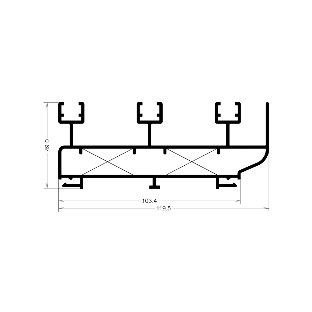 [RCPC6003] DORMANT 3 RAILS CLIP COUVRE JOINT