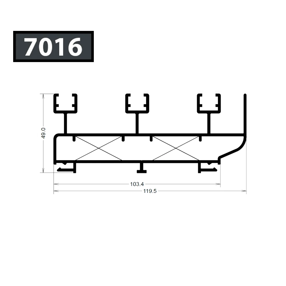 [7016/RCPC6003] CUBIERTA DE LA UNIÓN DE CLIPS DEL MARCO DE 3 RIELES