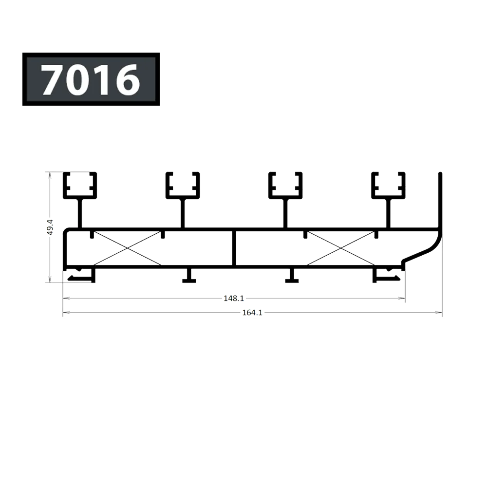 [7016/RCPC6004] DORMANT 4 RAILS CLIP COUVRE JOINT - RAL 7016 - 6.7ml