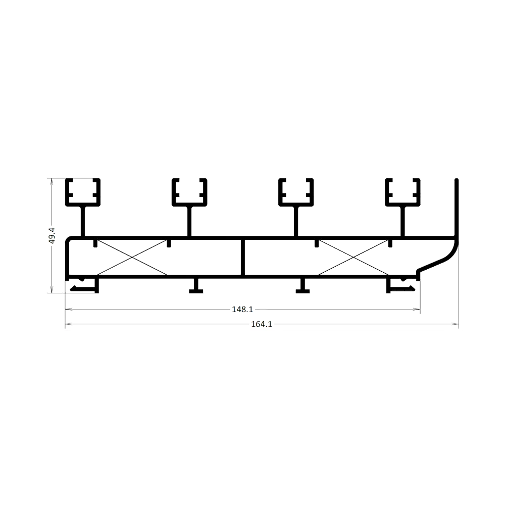 [RCPC6004] FRAME 4 RAILS CLIP COVERS GASKET
