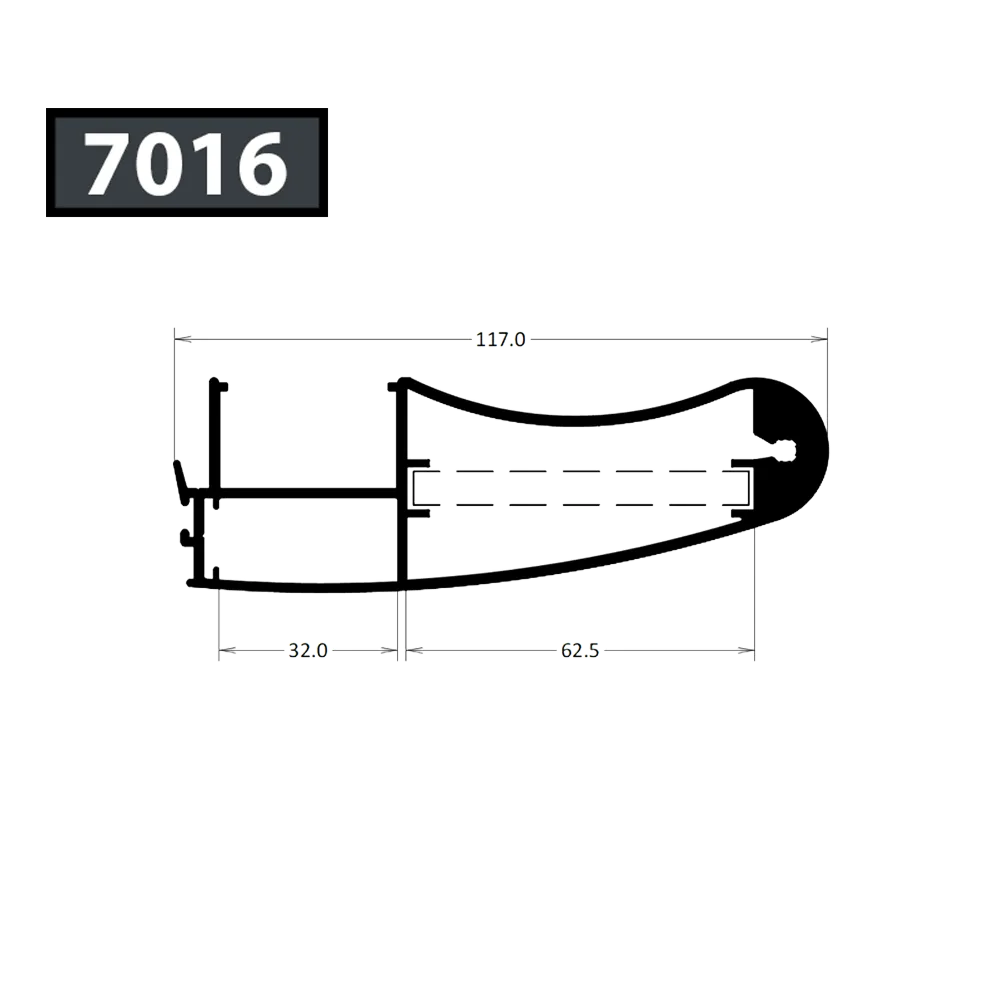 [7016/RCPC6052] MONTANT CHICANE SUPER RENFORCE - RAL 7016 - 5.2ml