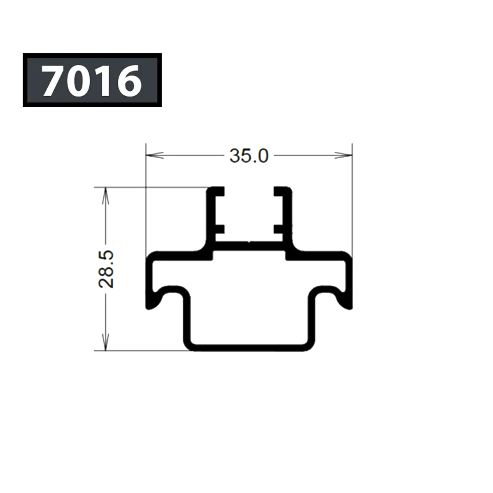 [7016/RCPC6015] PROFIL FERMETURE CENTRALE - RAL 7016 - 4.5ml