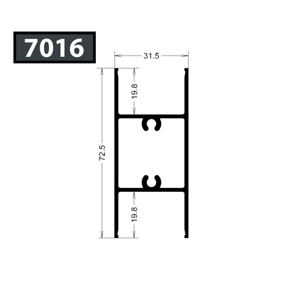 [7016/RCPC6011] TRAVESAÑO INTERMEDIO - RAL 7016