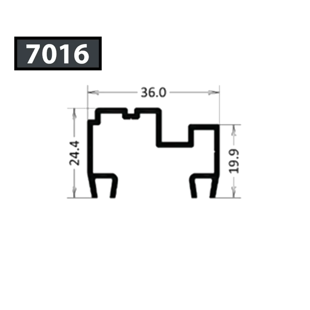 [7016/RMPP4025] PERFIL DE LA PUERTA DE LA JUNTA DE LA PUERTA DE LA BOCINA RAL7016