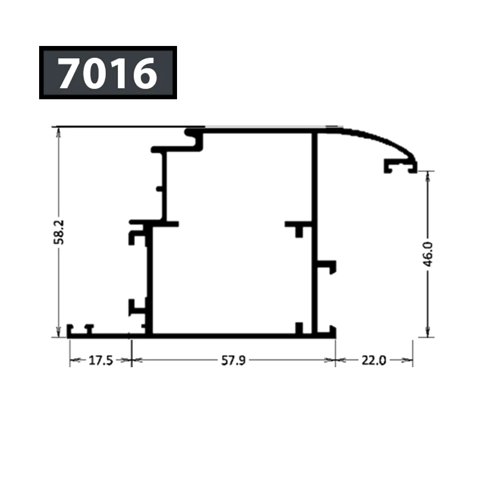 [7016/RMPF5050] OUVRANT PORTE INTERIEUR RAL7016 6700