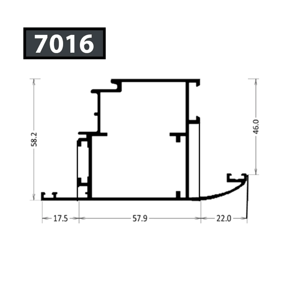[7016/RMPF5051] OUVRANT PORTE EXTERIEUR RAL7016 6700