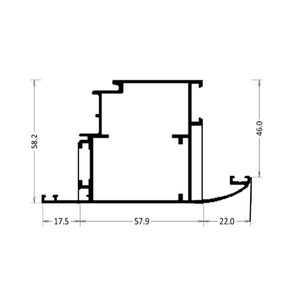 [RMPF5051] EXTERNAL DOOR SASH 6.7m