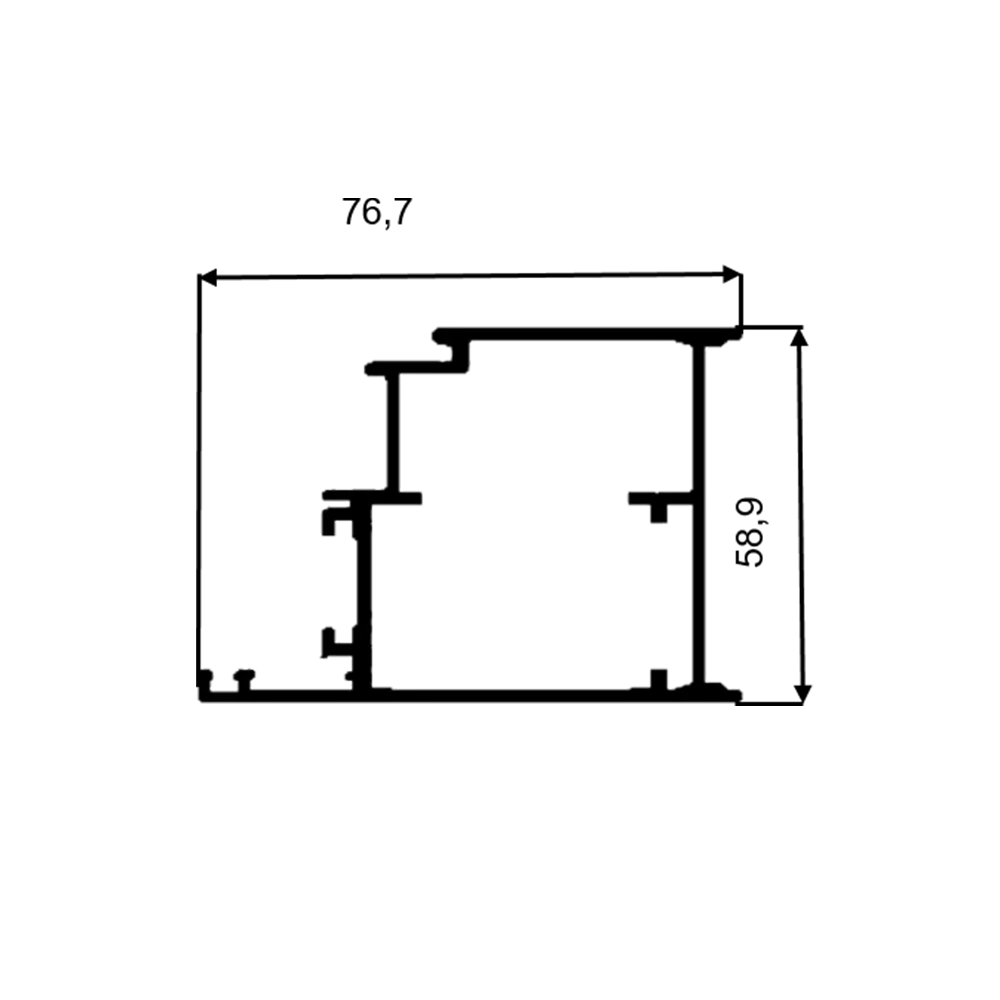 [RMPJL3045] OUVRANT PORTE POUR JALOUSIE - 6.7m
