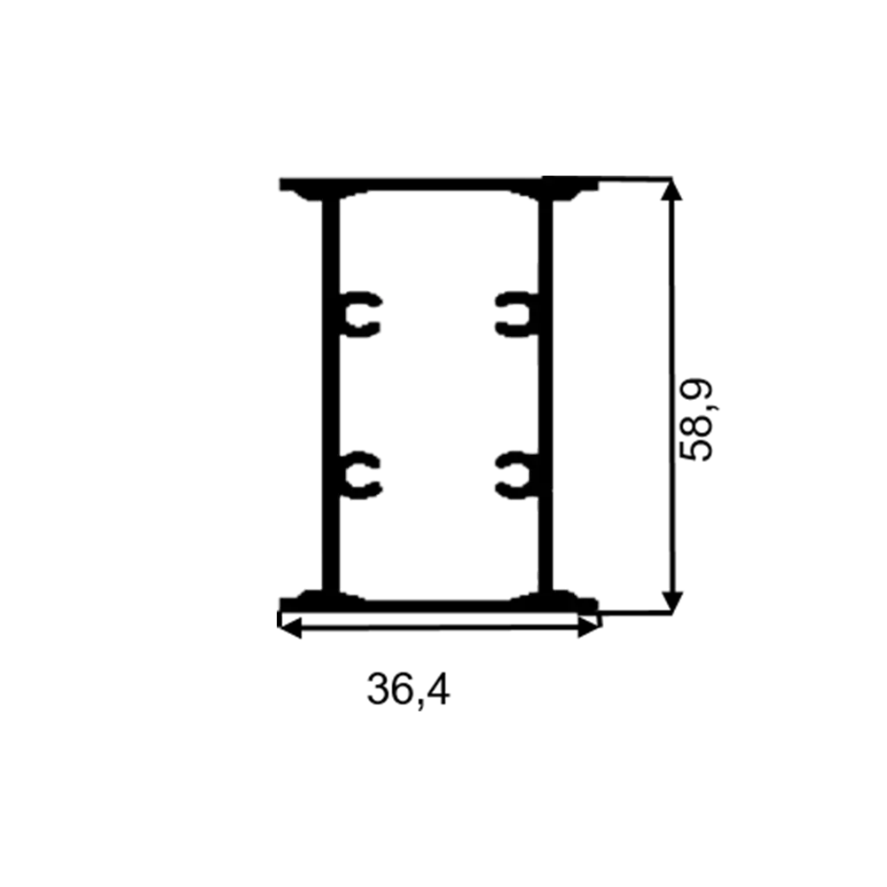 [RMPJL3044] BARRA TRANSVERSAL PARA PERSIANAS DE PUERTA