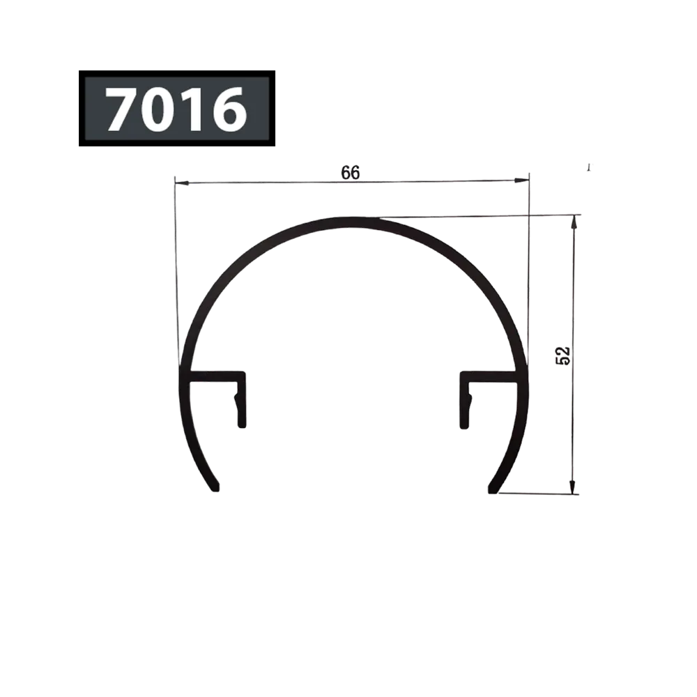 [7016/RGCA7002] SURFACE-MOUNTED EXTRUDED SHOE - RAL 7016