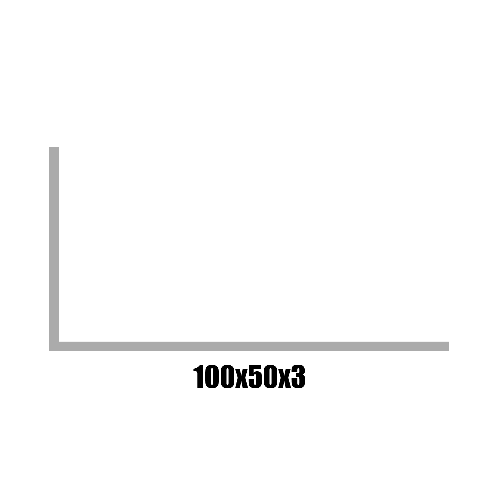 [BC100X50X3/7.2] RAW ANGLE 100X50X3 (4" × 2" × 1/8")  LG7200