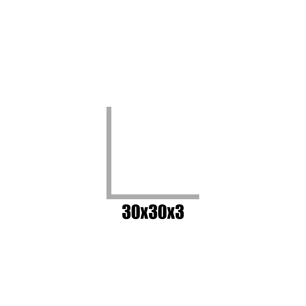 [BC30X30X3/7.2] RAW ANGLE 30X30X3 (1 3/16″ × 1 3/16″ × 1/8″)  LG7200