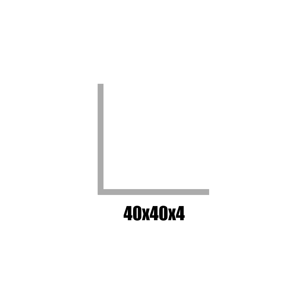 [BC40X40X4/6] RAW ANGLE 40X40X4 (1 9/16" × 1 9/16" × 5/32")  LG 5800