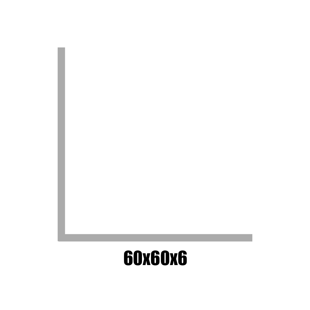 [BC60X60X6/7.2] RAW ANGLE 60X60X6 (2 3/8" × 2 3/8" × 1/4")  LG7200