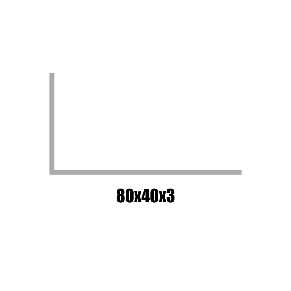 [BC80X40X3/7.2] RAW ANGLE 80X40X3 (3 1/8" × 1 9/16" × 1/8")  LG7200