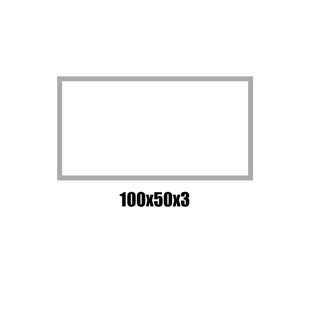 [BT100X50X3/7.2] RAW TUBE 100X50X3 (4″ × 2″ × 1/8″)  LG 7200