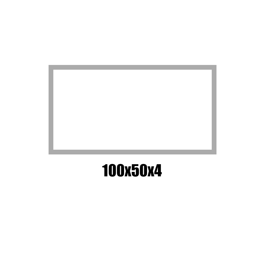 [BT100X50X4/6] RAW TUBE 100X50X4  (4″ × 2″ × 5/32″)  LG 5800