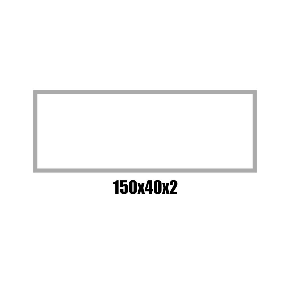 [BT150X40X2/6.2] RAW TUBE 150X40X2 (5 7/8″ × 1 9/16″ × 1/16″)   LG6200