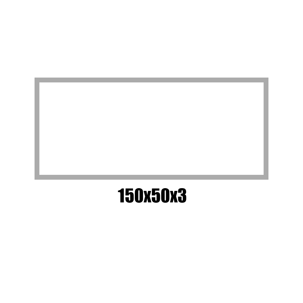 [BT150X50X3/7.2] RAW TUBE 150X50X3 (5 7/8″ × 2″ × 1/8″)  LG 7200