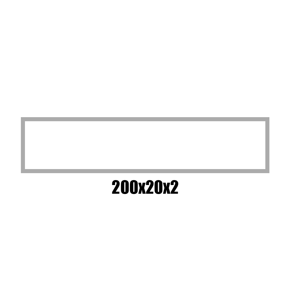 [BT200X20X2/5.8] RAW TUBE 200X20X2 (7 7/8″ × 13/16″ × 1/16″)  LG 5800