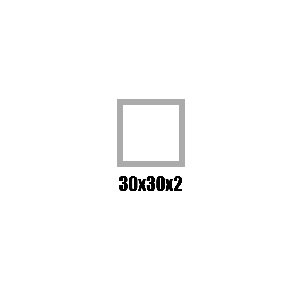 [BT30X30X2/5.8] TUBE BRUT 30X30X2 LG5800