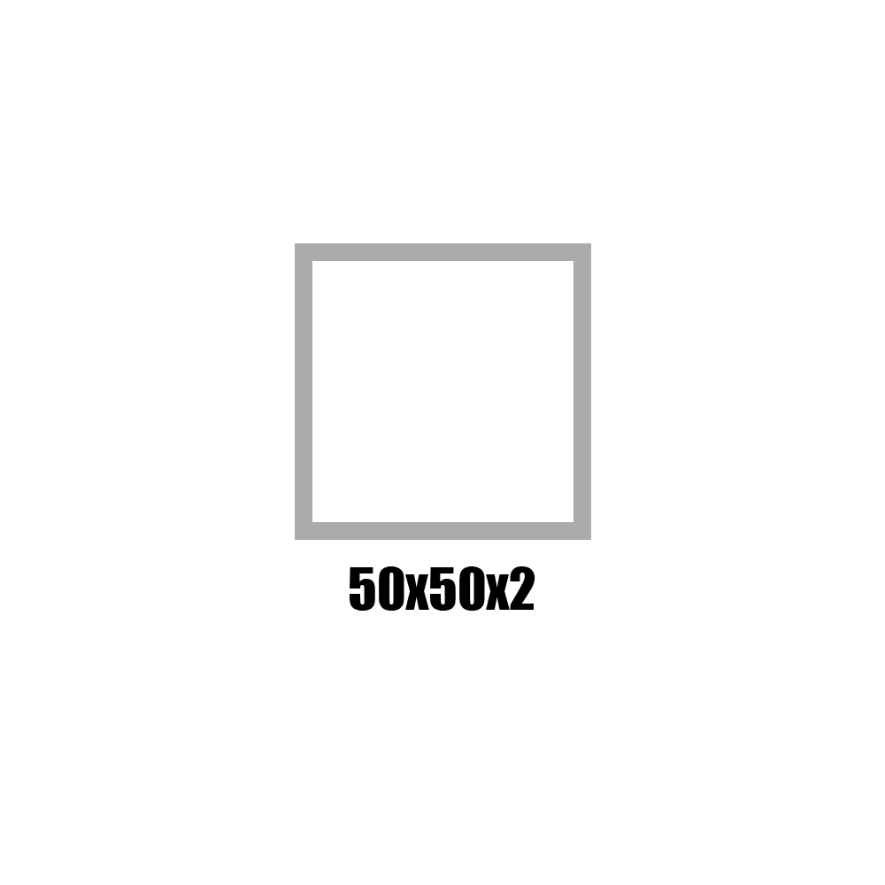 [BT50X50X2/5.8] RAW TUBE 50X50X2 (2″ × 2″ × 1/16″)  LG5800