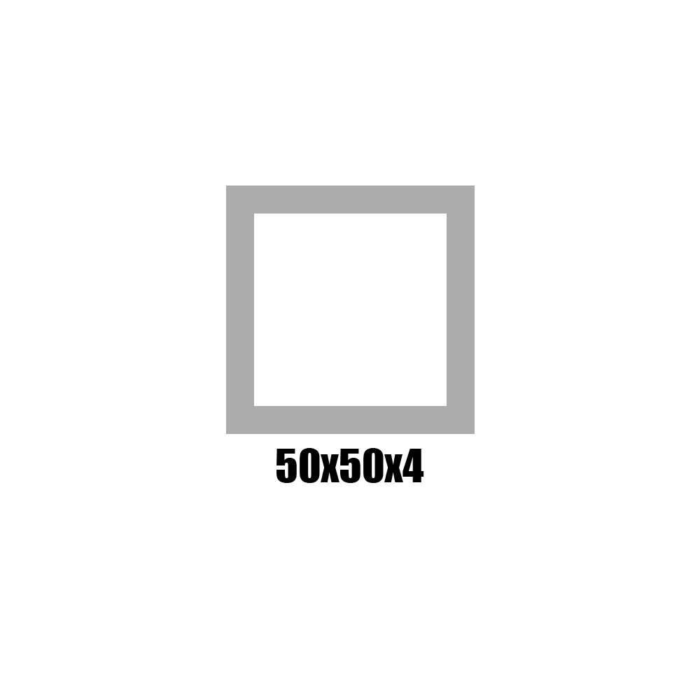 [BT50X50X4/5.8] RAW TUBE 50X50X4 (2″ × 2″ × 5/32″)  LG 5800