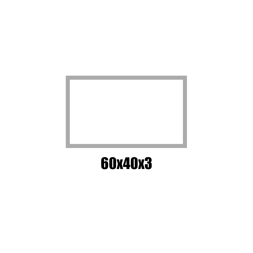 [BT60X40X3/6] RAW TUBE 60X40X3 (2 3/8″ × 1 9/16″ × 1/8″)  LG 6000