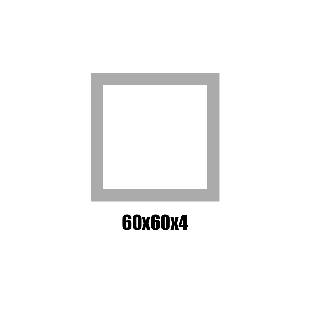 [BT60X60X4/7.2] TUBE BRUT 60X60X4 LG 7200