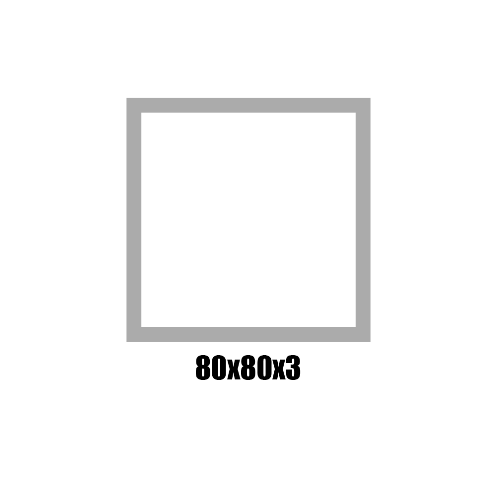 [BT80X80X3/5.8] TUBE BRUT 80X80X3 LG 5800